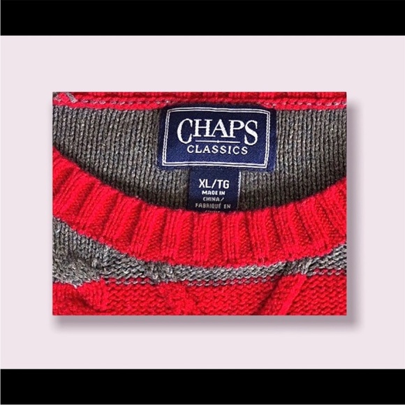 Chaps Sweater Retro Striped Preppy Woman’s Fashion - Picture 7 of 9